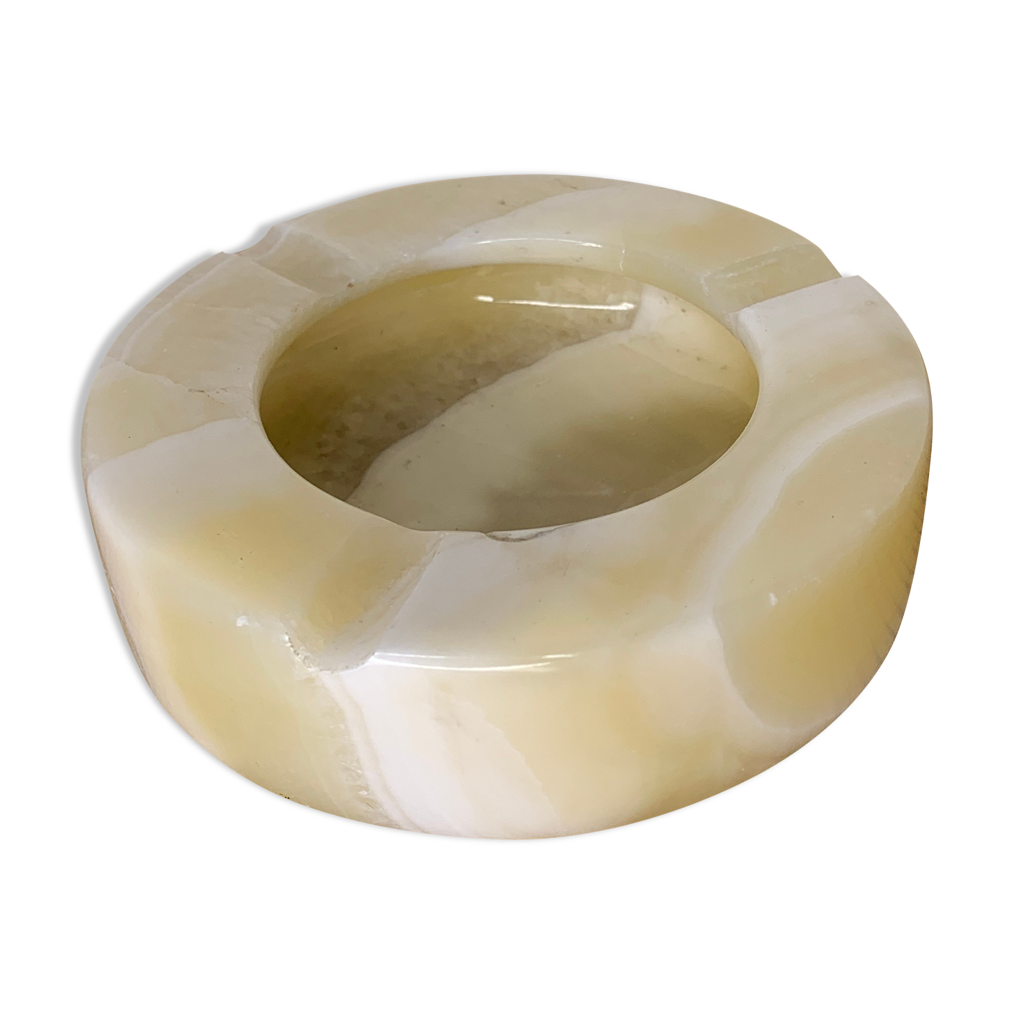 Vintage white marble ashtray