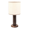 Wooden column lamp  Charles Dudouyt style , 1940s