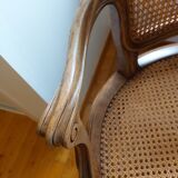 Louis XV style caned armchair