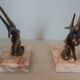 Pair of art deco swallows bookends