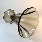 Art Deco tulip vase in smoked glass – Czechoslovak elegance 🇨🇿