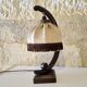 Vintage rattan bow lamp