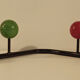 Vintage wood ball coat holder