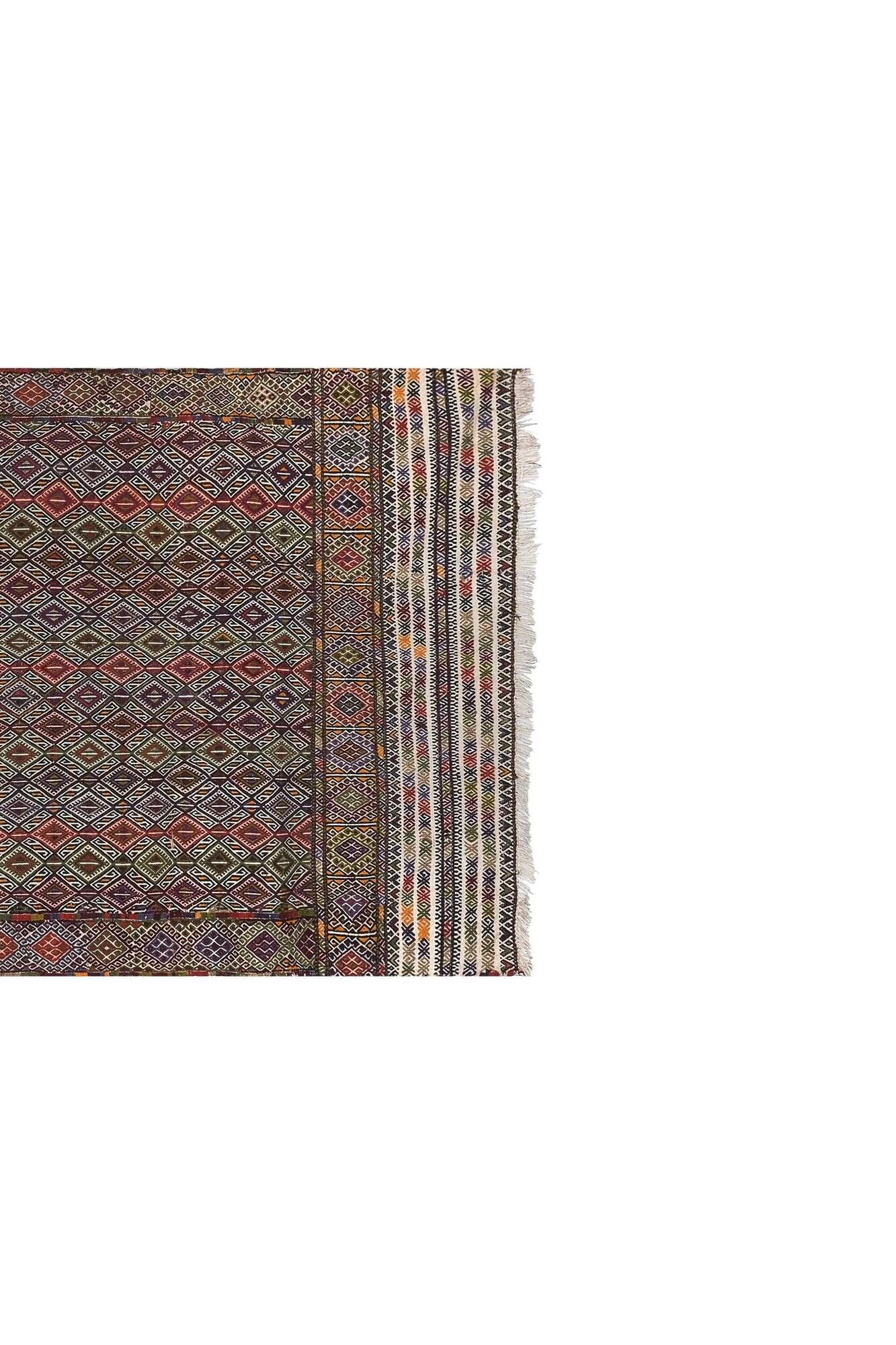 Vintage Turkish kilim, handwoven, 141x356 cm.