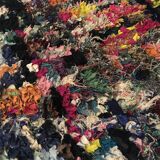 Moroccan Berber carpet Boucherouite 194x128cm