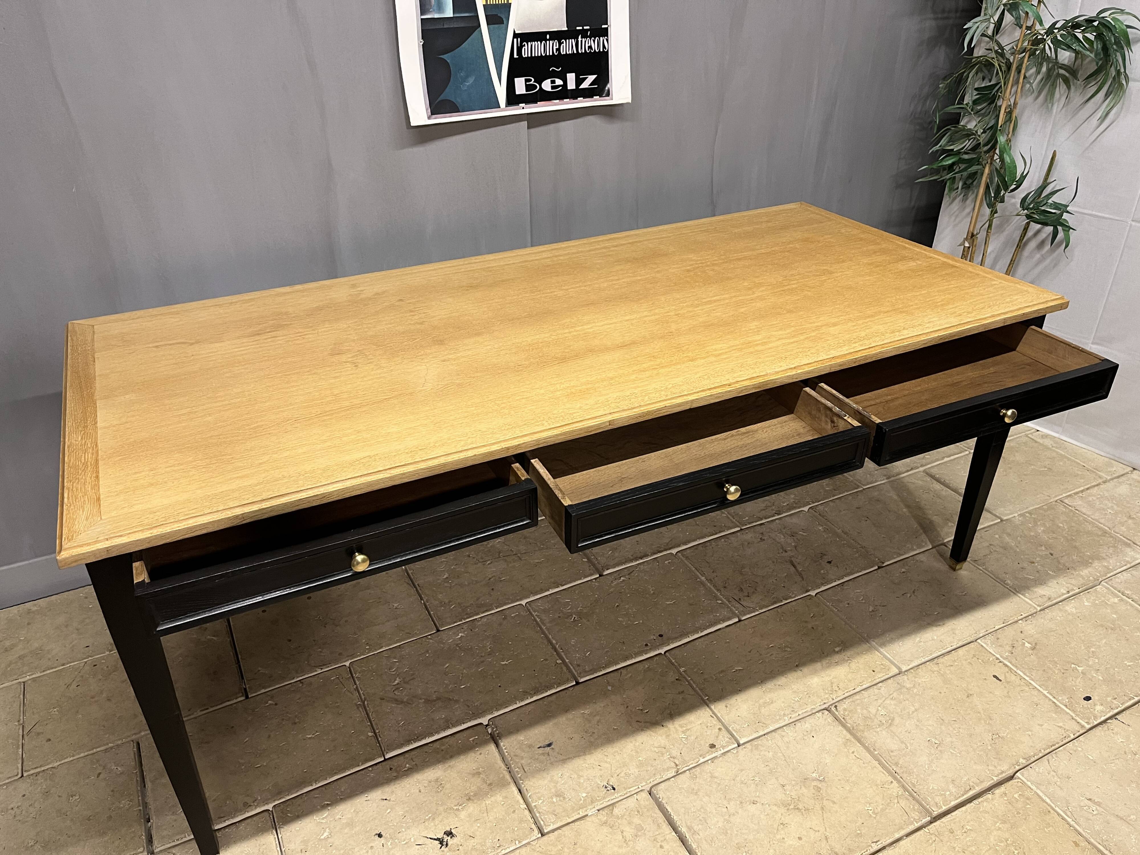 Administration table for dining room or rectangular oak desk