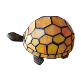Tiffany style stained glass turtle lamp