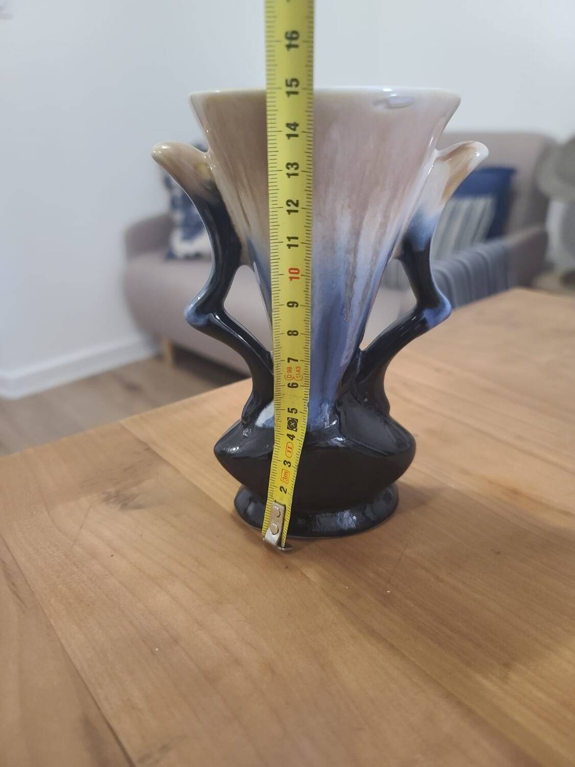 Vase soliflore grès flammé du Morvan petit-massé 58