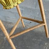 Worker BASKET with vintage sewing 1960 in rattan