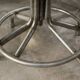 Title Vintage adjustable workshop chair – patinated metal & grey faux leather