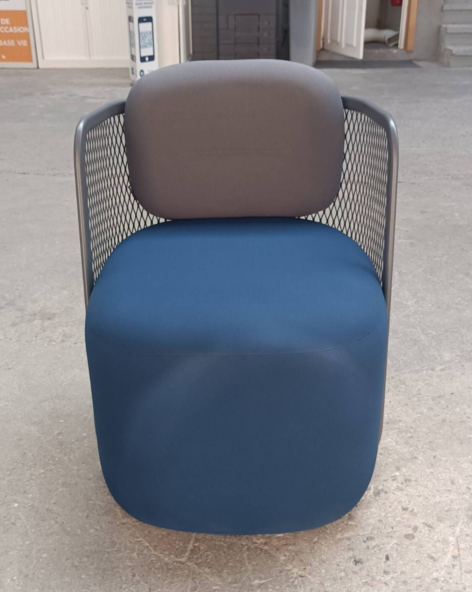 CIDER Ingrid armchair in grey and blue