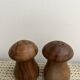 Salt and pepper shakers in wood