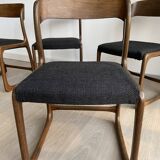 Set of 4 baumann chairs model sled 1960