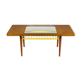 Glass top coffee table from Jitona, 1960