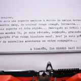 Hermes baby orange terracota typewriter revised new ribbon