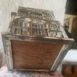 Large antique wooden birdcage