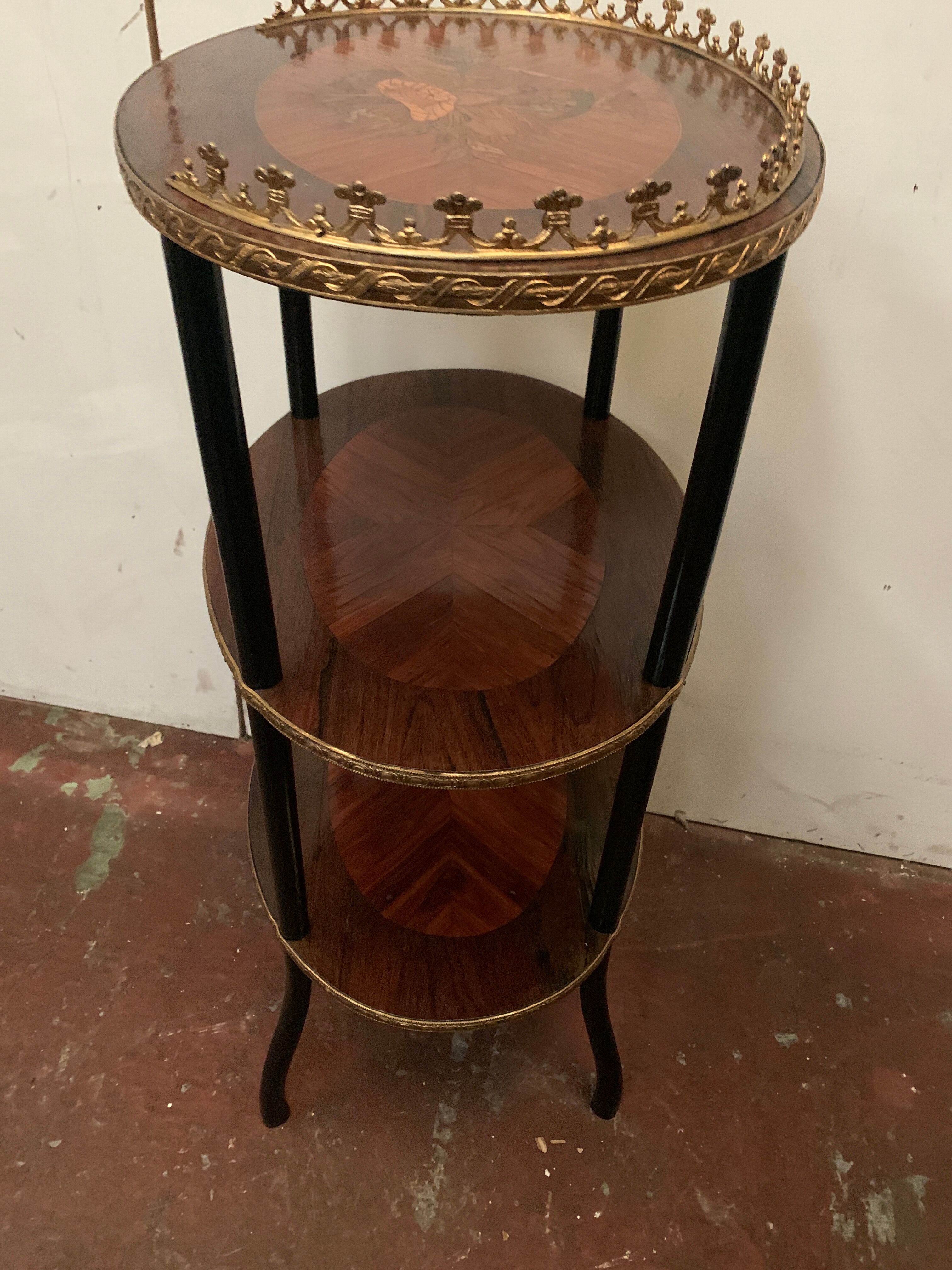 Saddle Napoleon III has three trays in marquetry XX century