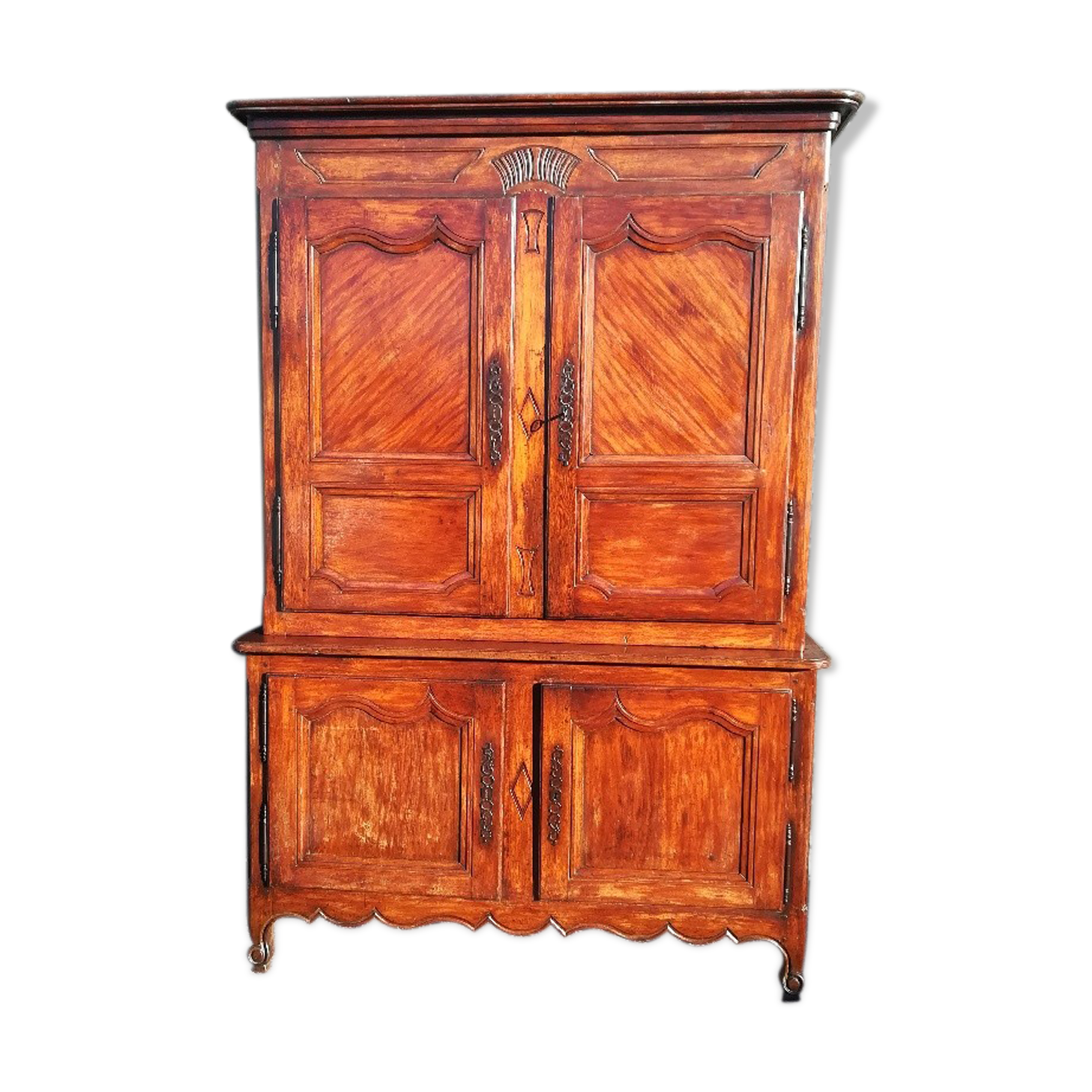 Buffet Two Bodies In Moulded Oak From 19th century