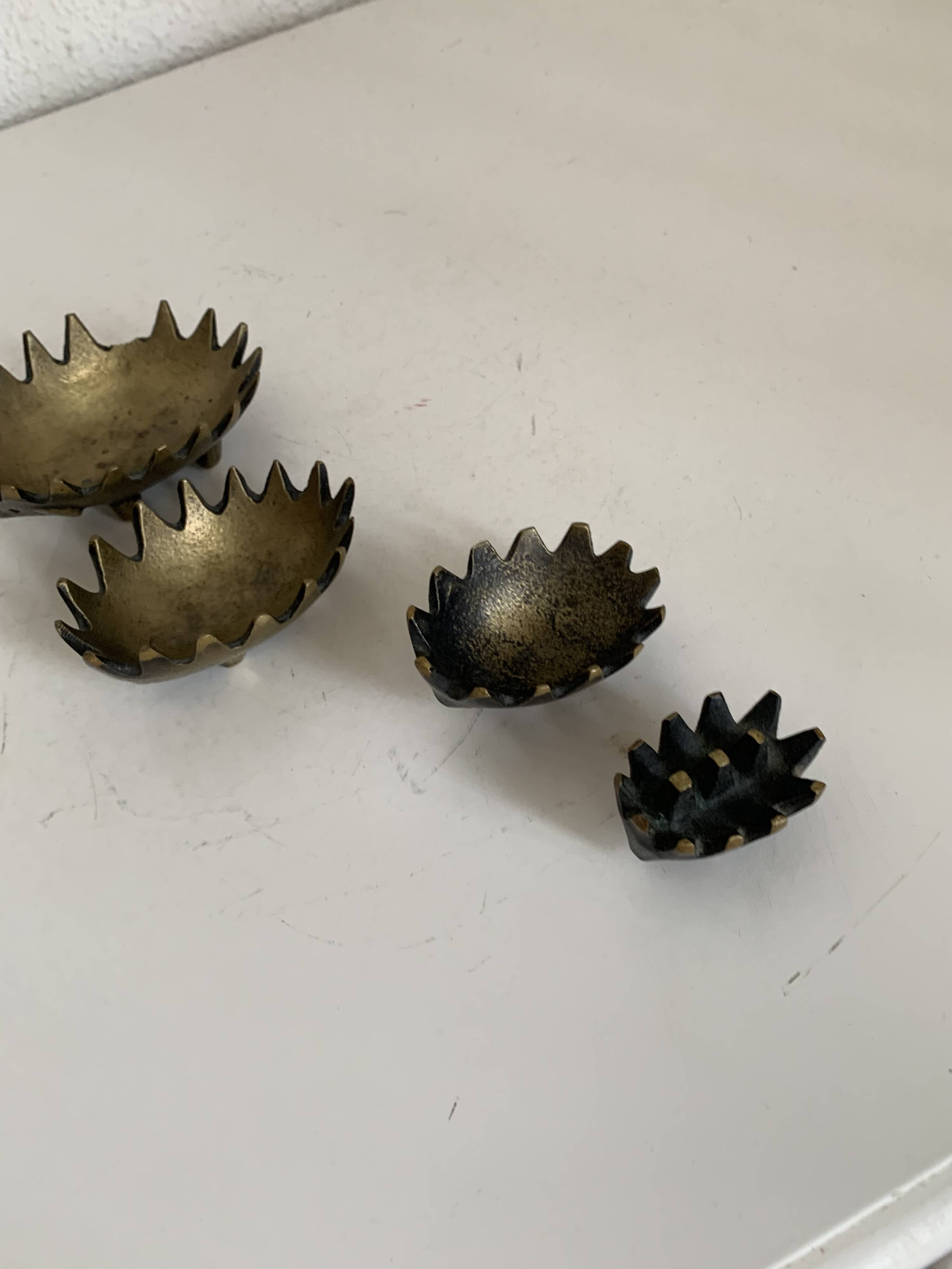 Hedgehog ashtrays by Walter Bosse for Hertha Baller vintage 1950