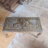 Table basse en verre églomisé