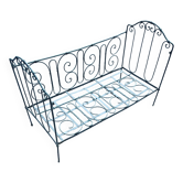 Children's cot in wrought iron XIXth