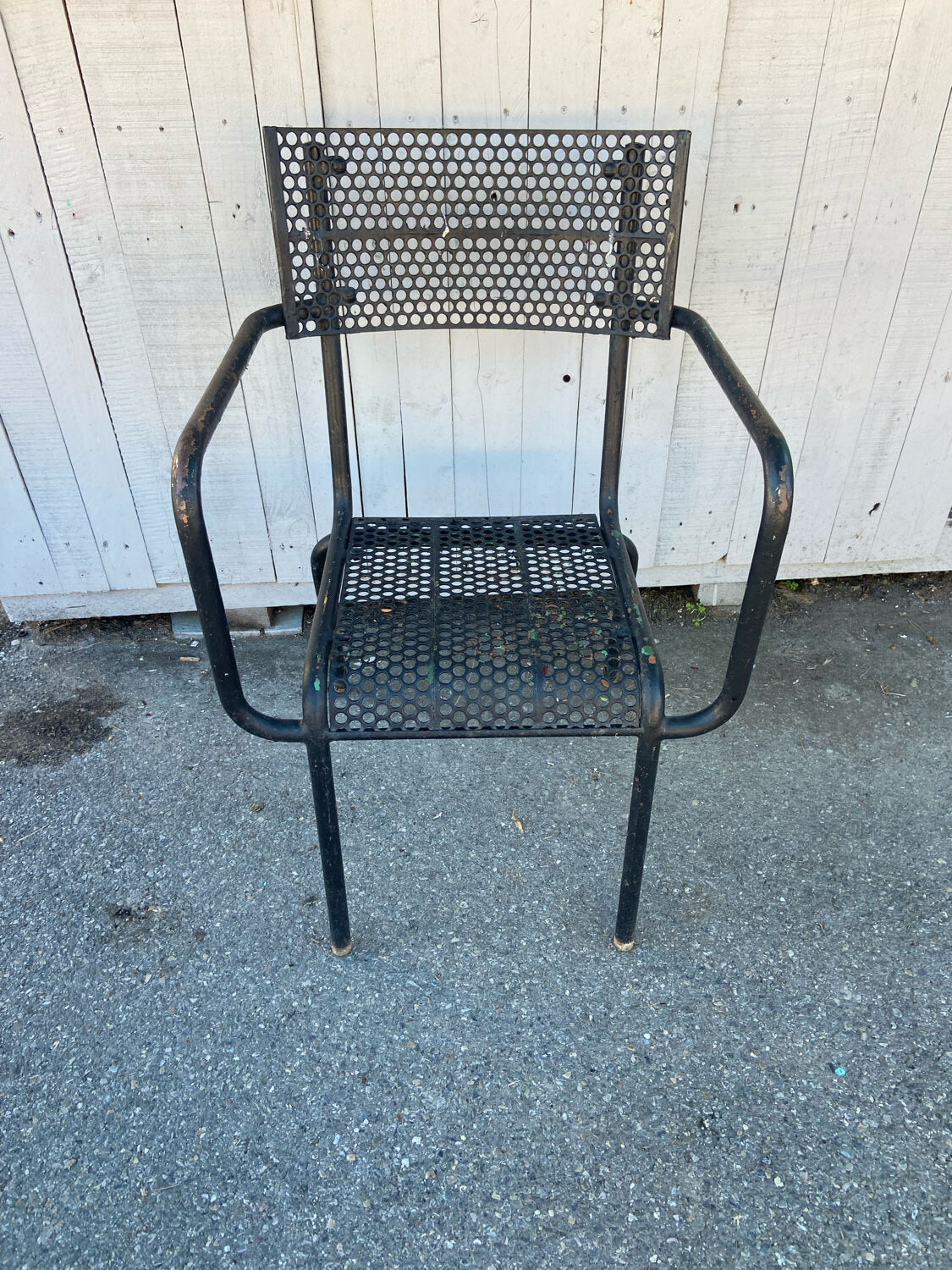 Garden armchair René Malaval Blocmetal 50s