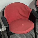 Modern Chairs in Lacquered Wood and Fabric from Pozzi & Verga, 1970s, Set of 4