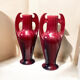 Clément Massier -  Paire de grands vases - Art nouveau - Rouges