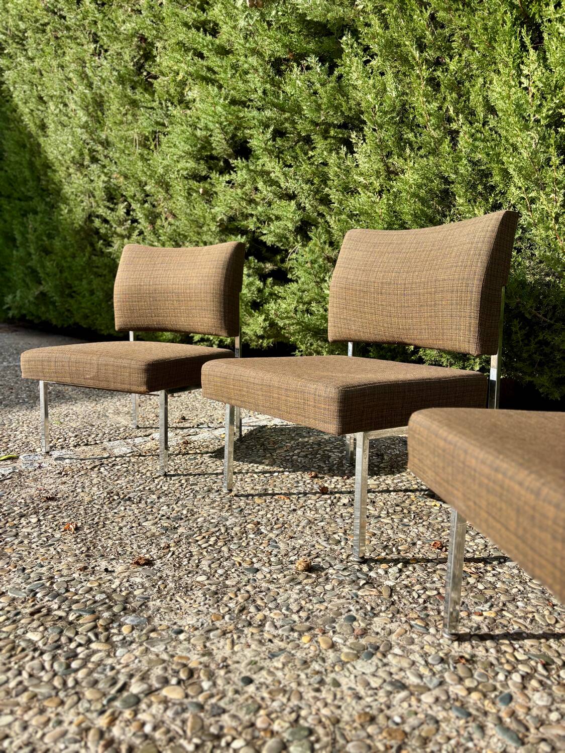 Set of 3 1960s armchairs