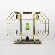 Brass Glass Octagonal Etagere Hollywood Regency 70s Midcentury