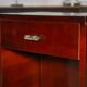 Art Deco mahogany bedside table/occasional unit with lacquered finish, 1930s