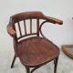 Office chair signed Baumann bistro style curved wood - 1930s