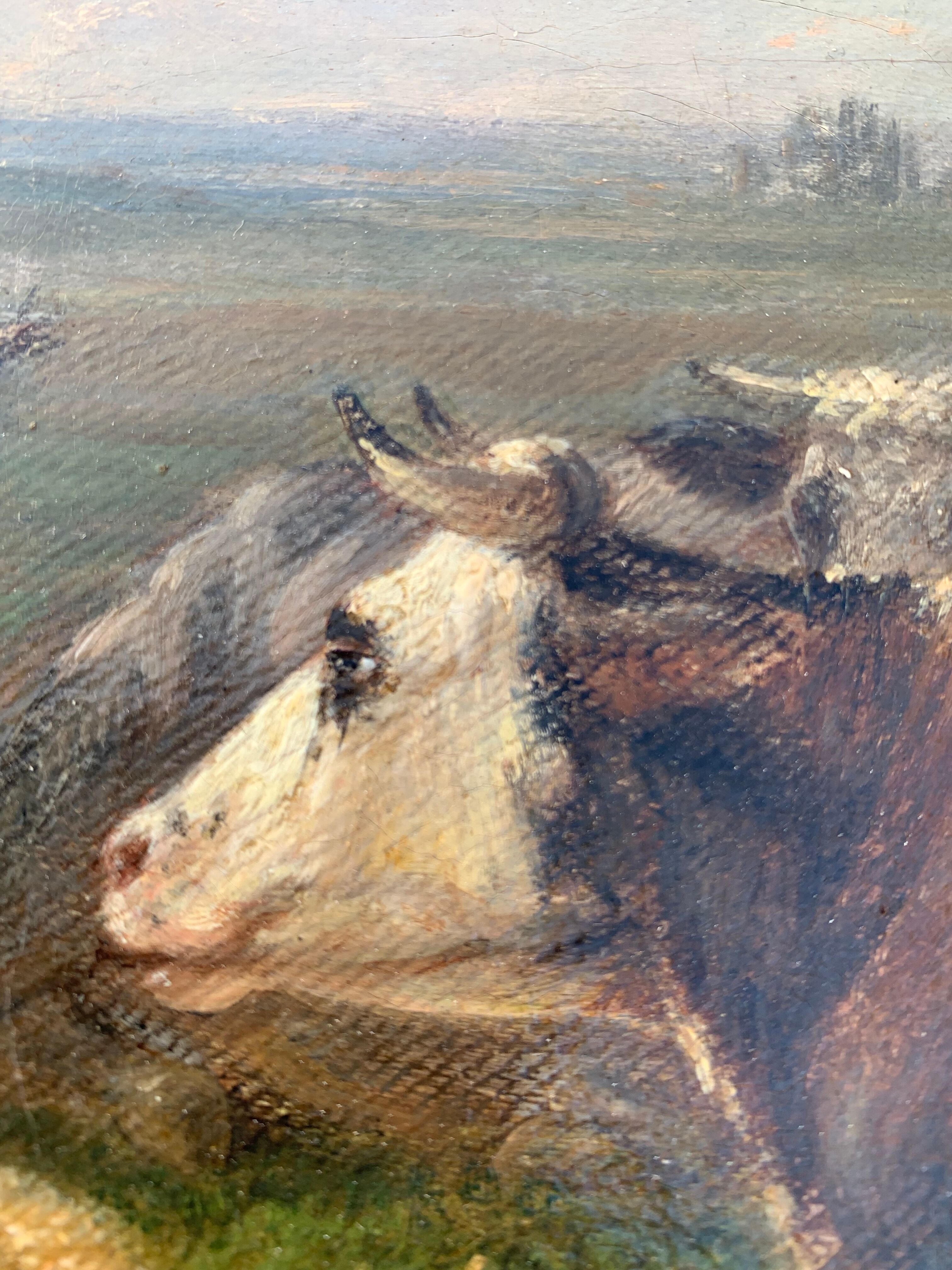 The herd. oil on canvas xixth j Paris