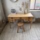 Blonde walnut desk and pine top 1900