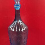 Empoli glass genie bottle, Italy vintage 1960, quite rare model 58 cm