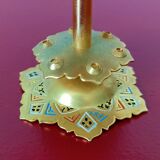 12 aperitif spades in the shape of swords on tray by Toledo Spain 70's