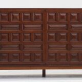 Buffet crédence brutaliste espagnol vintage des années 1970