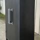 Metal kitchen cabinet, aluminum marshal's baton handles; 1950s
