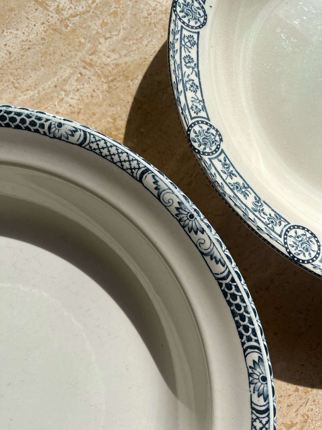 Pair of ironstone dishes