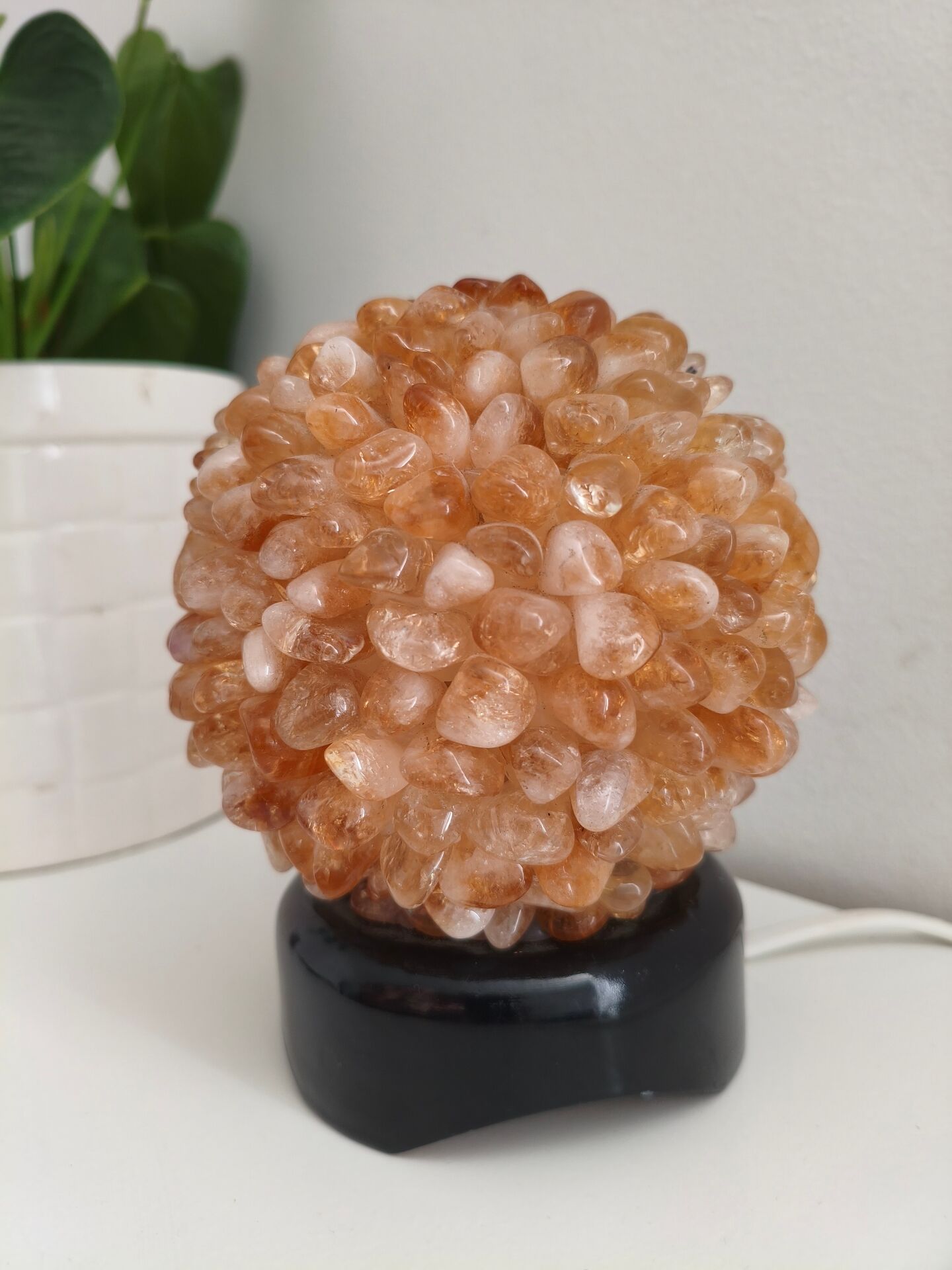 Citrine quartz ambient lamp