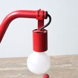 Red tubular lamp, 80s
