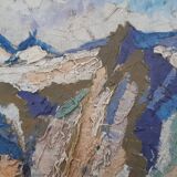 Oil on canvas "mountain lake"