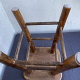 Chestnut and bamboo stool