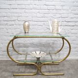 Bauhaus Tubular Brass Side Table, 1930s