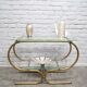 Bauhaus Tubular Brass Side Table, 1930s