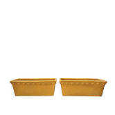 Pair of glazed ceramic planters SILMA Italy - 1970s