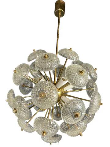 Dandelion chandelier, Kamenický Šenov, 1970s, price per piece