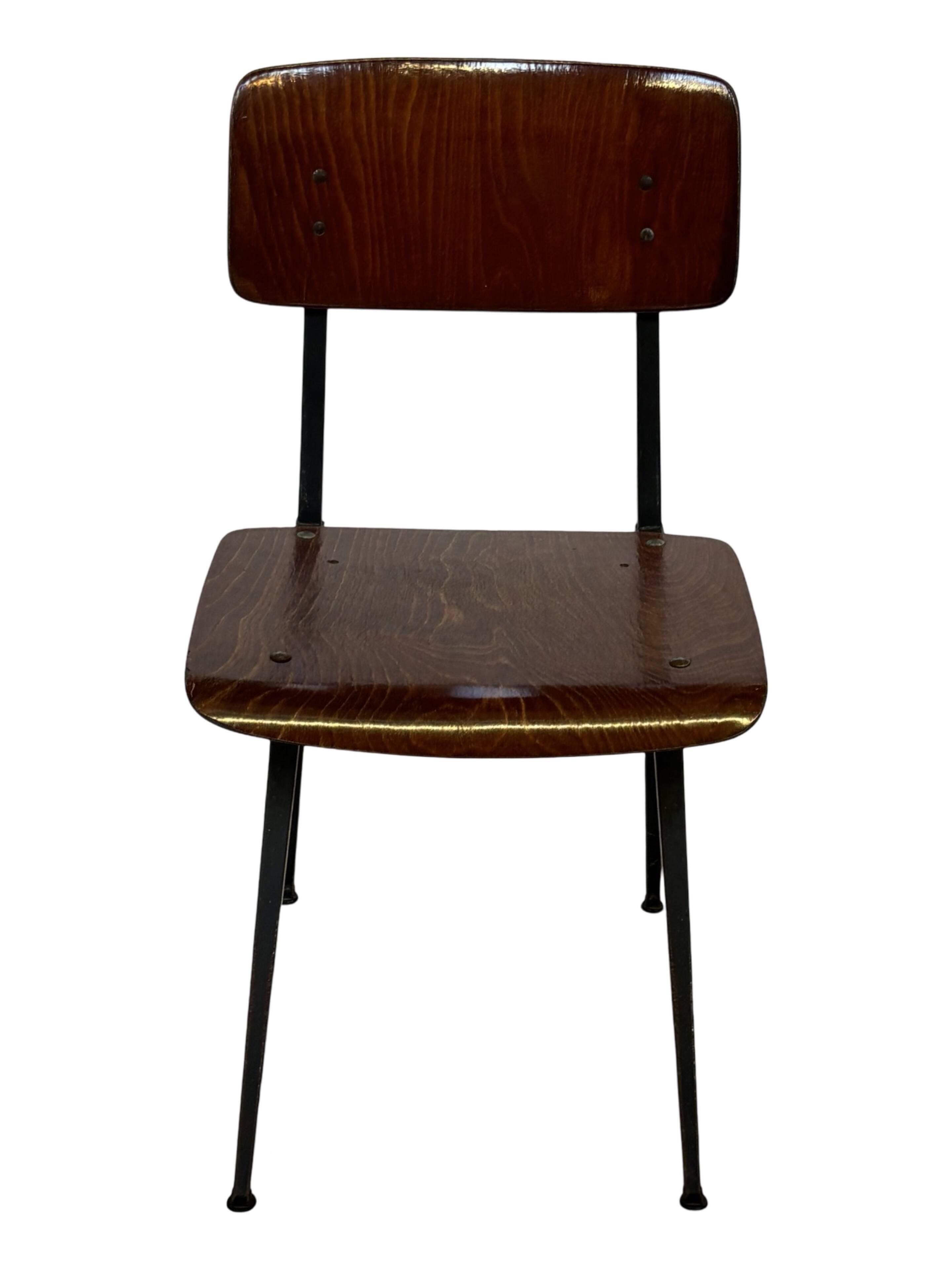 Vintage Marko holland industrial school chair 60's netherlands design
