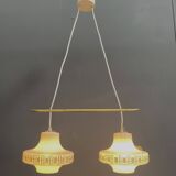 Double glass hanging lamp 1960s
