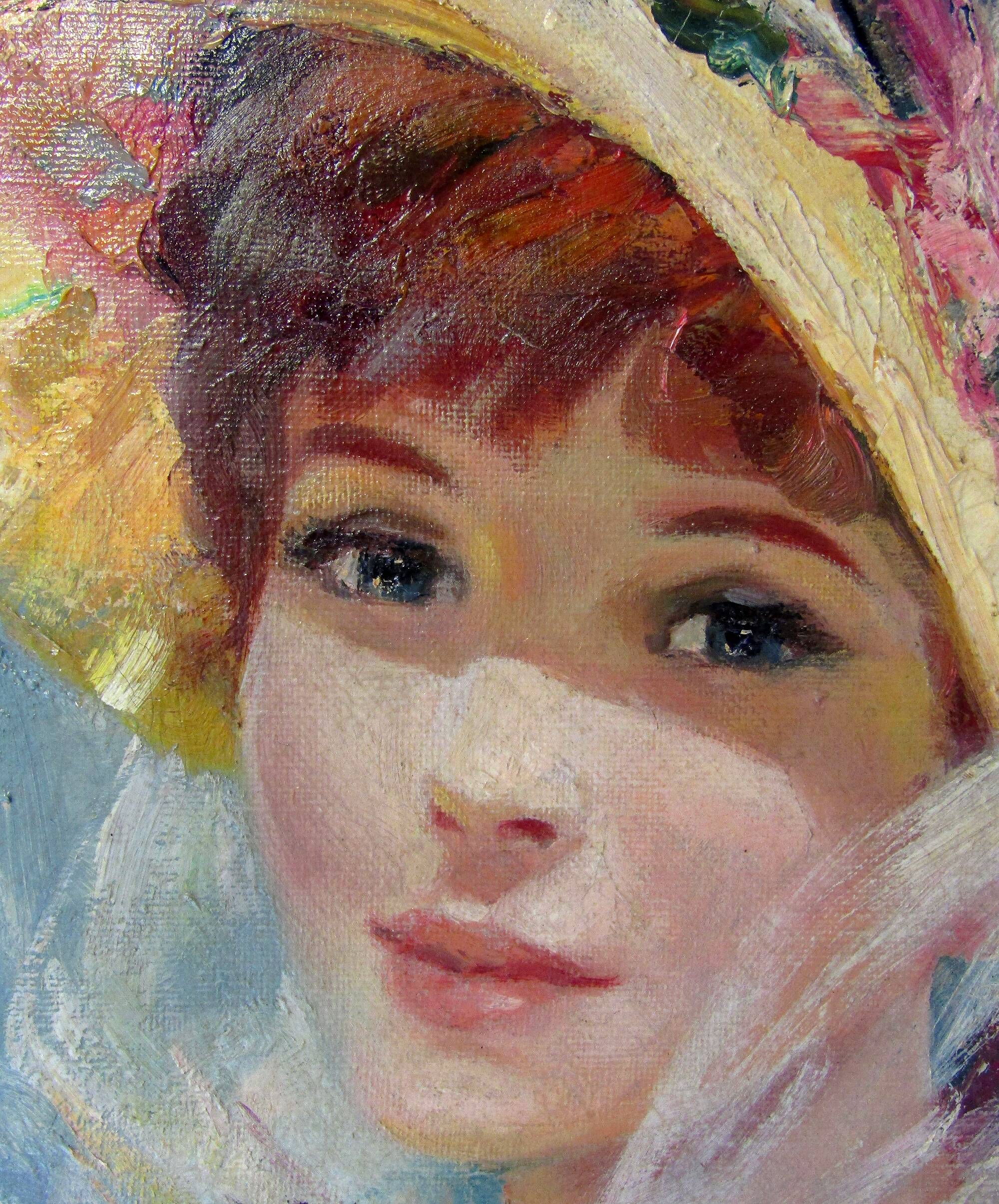 Fine Impressionist Oil On Canvas Society Lady by John Strevens (1902-1990)